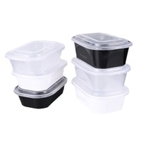 Fournisseur direct d'usine, contenants alimentaires en plastique jetables sans BPA avec couvercles pour la préparation des repas, stockage, utilisation au micro-ondes