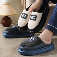 Bottes de neige en peluche chaudes d'hiver pour hommes élégants pantoufles d'intérieur douces pour hommes