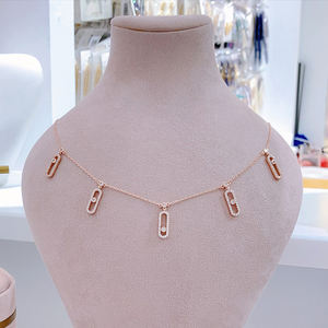 00006 Collier de luxe tendance pour femme, pendentif mère en pierre blanche, chaîne longue, nouvelle énergie, pour mariage - Product Image 4