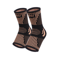 Manchon de compression respirant en nylon et cuivre tricoté pour la cheville – Protection et soutien