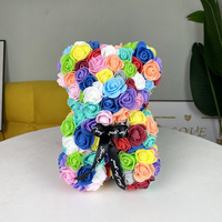 Kustomisasi Grosir Boneka Beruang Bunga Simulasi Bunga Abadi Pe Bear  Rose Bear 25cm Hadiah Natal Rose Bear
