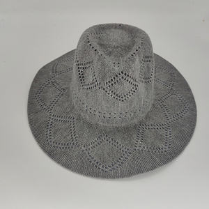New summer Custom <b>MERINO</b> <b>Wool</b> Knitted Fisherman Women's European American Solid Color Wide-brimmed <b>Hat</b> - Product Image 1
