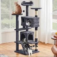 Neu Eingetroffen Interessanter Mehrstufiger Katzen-Kletterbaum Holz-Kratzbaum für Katzen zum Spielen und Ausruhen