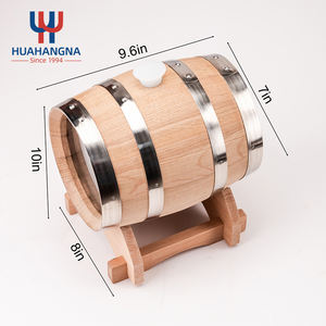 Barile in Quercia da un Gallone per Arredamento Casa con Specchio in Vetro e Supporto per Whiskey, Bourbon, Cocktail, Rum, Tequila, Idromele, <span class=keywords><strong>Vino</strong></span> - Product Image 2