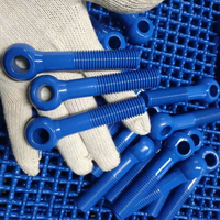 M35 goujon en téflon bleu de haute qualité grand boulon hexagonal en acier allié acier au carbone PTFE M16 boulons à tête hexagonale avec écrous et rondelles
