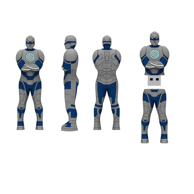 Custom Design new mould pvc Pen Drive 8 16 32 64 gb pendrive 2.0 3.0 Memory Stick robot mould PVC USB flash drive
