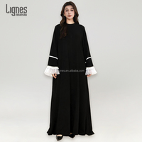 Abaya Negra de Ramadán para Mujer, Ropa de Oración Árabe Islámica de Dubái, Vestidos Musulmanes para Mujer, Kebaya, Caftán, Túnica Musulmana Femenina