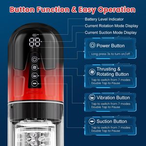 Replaceable Inner Sleeve Penis Pocket Mens Stroker Adult <strong>Sex</strong> Toys Sucking Thrusting Rotating Electric Male Masturbator Machines - Product Image 2
