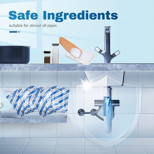 Dispositivo di rimozione degli intasamenti dello scarico dello scarico dei capelli smacchiatori per lavello e scarico del water detergenti e deodoranti per tubi - Product Image 2