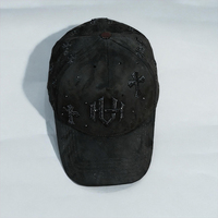 Nueva Gorra de Béisbol de Lujo de 5 Paneles, Personalizada con Logotipo Bordado Cruzado, Diseño Completo en Gamuza, Visera Curva con Pedrería