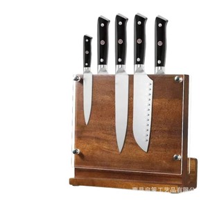 Support magnétique pour couteaux en bois massif, plaque de protection en acrylique, absorption magnétique puissante, support de rangement pour cuisine - Product Image 2