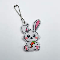 Coloré Couleur Animal Éléphant Doux PVC Porte-clés De Sécurité Réfléchissant Porte-clés Charme pour Enfants Sac Pendentif pour Sac D'école Suspendu