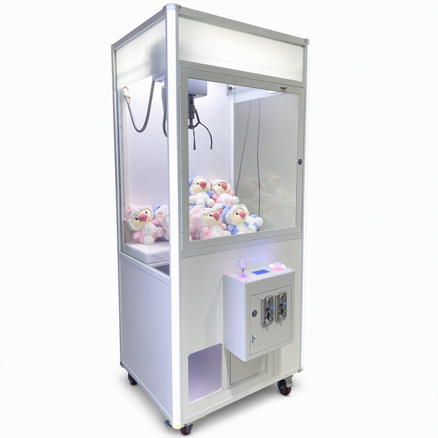 White Japanese Cheap Mini Claw Machine With Bill Acceptor Custom Candy Claw Machine Arcade Toy Best Selling Novelty for Kids