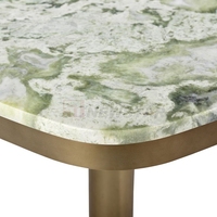 Newstar Table centrale de luxe de forme carrée mobilier moderne dessus en marbre Table basse en acier inoxydable Table basse en marbre pour hôtel