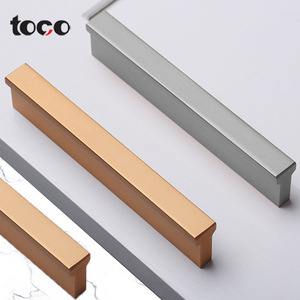 TOCO Brushed Steel Kitchen <strong>Door</strong> Handles Aluminum Handle Profile Kitchen Brass Furniture Handle - Product Image 3