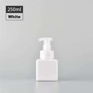 Refillable <b>Pump</b> <b>Bottle</b> 8oz 250ml PETG square Plastic <b>Bottle</b> with Foaming Soap <b>Dispenser</b> - Product Image 4