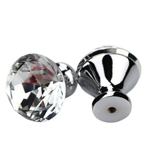 Handcrafted Single-Hole Zinc Alloy Crystal Cabinet <b>Knob</b> Modern Durable Small Kitchen Bathroom Bedroom Dresser Wardrobe Hotel - Product Image 5