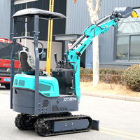 Excavator Mini 1 Ton Farm Home CE Euro 5 Hidrolik Diesel Crawler Excavator Harga Murah Penggali Kecil dengan Lampiran Harga