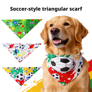 热门主题足球宠物三角围巾宠物围巾宠物配件 - Product Image 1