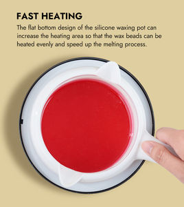 Bol en cire de silicone authentique du fabricant avec poignée, nouveau, facile à nettoyer, antiadhésif, non toxique pour chauffe-cire - Product Image 3