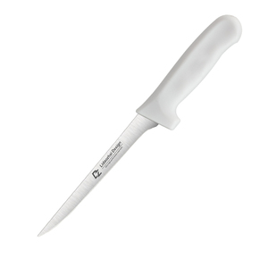 High-quality stainless steel boneless cutting <b>knife</b> with anti-slip PP <b>handle</b> for commercial meat, poultry and beef cutting - Product Image 1