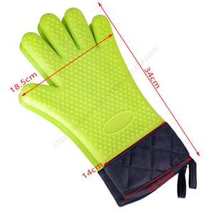 Vente en gros de gants de four S353 de haute qualité, résistants à la chaleur, antidérapants, en silicone imprimé - Product Image 5