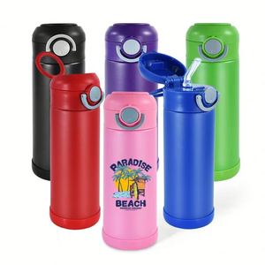 Vaso Infantil de Acero Inoxidable con Recubrimiento en Polvo, 12 oz, Ecológico, Aislado al Vacío, con Tapa Abatible para el Regreso a Clases - Product Image 2