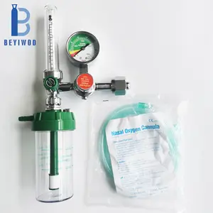 Gas ausrüstung Medizinischer Sauerstoff regler CGA540 G5/8 Buchse 0-15 LPM mit Barb-Auslass DISS-Anschluss für Sauerstoff gasflasche
