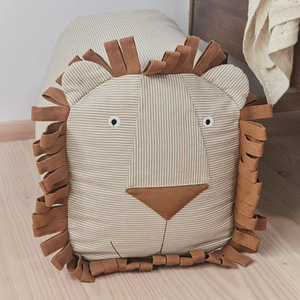 Tabouret doux en forme de lion pour enfants, coussin en mousse à haute élasticité, pour la décoration de la salle de jeux des enfants - Product Image 2