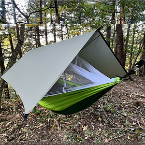 Tente de camping légère et portable pour 1-2 personnes, toutes saisons, avec bâche de protection contre la pluie, <span class=keywords><strong>moustiquaire</strong></span>, deux chambres, montage rapide et automatique - Product Image 4
