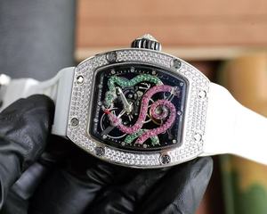 Montre mécanique de haute qualité, étanche, mouvement automatique, blanche, nouveau modèle, design diamant - Product Image 4