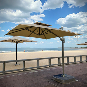 3m x 3m đôi-Top NHÔM VUÔNG vườn ô Windproof có thể gập lại cho sử dụng ngoài trời khách sạn bãi biển hiện đại bù đắp lớn - Product Image 6