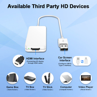 Nouvel adaptateur Carlinkit Carplay pour voiture, boîte TV, entrée vidéo HDMI, boîte de conversion, consoles de jeux, multimédia, stick TV pour voiture, dongle