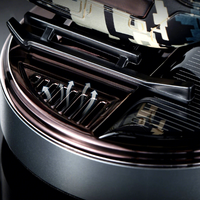 Diffuseur de parfum de voiture en alliage d'aluminium en forme de chasseur d'avion de luxe, alimenté par énergie solaire, longue durée, rechargeable, pour huiles essentielles, purificateur d'air automatique