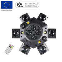 Mini projecteur à tête mobile Bee Eye 6 bras King Kong pour entrepôt européen, avec faisceau RGBW, laser rouge et vert, et double effet stroboscopique pour discothèque