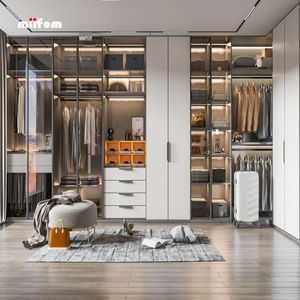 <span class=keywords><strong>Armadio</strong></span> portaoggetti in vetro trasparente per camerino Extra ampio bianco <span class=keywords><strong>arancione</strong></span> moderno - Product Image 2