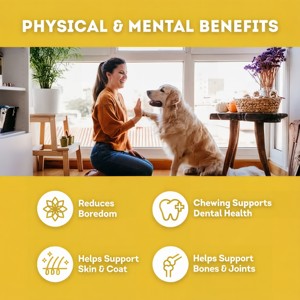 Gubeyka Friandises pour chiens en forme de donuts de 3 pouces, saveur bœuf, bâtonnets à mâcher durs pour le nettoyage des dents et les molaires, 12 unités, entièrement naturelles - Product Image 3