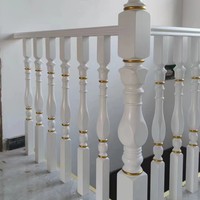 Simple moderne nouveau Style chinois lumière luxe main courante en bois massif Bussen escalier rambarde pour Villa intérieur château gonflable