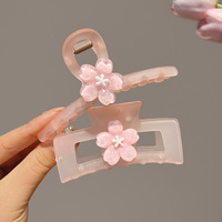 Doux fleur de cerisier accessoires de cheveux printemps mignon requin pince filles rose fleur cheveux griffe