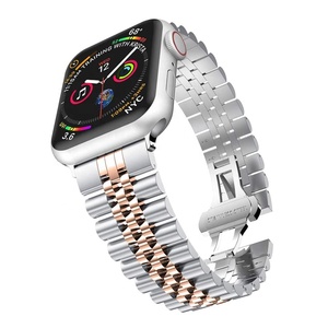 Bracelet pour <span class=keywords><strong>Apple</strong></span> <span class=keywords><strong>Watch</strong></span> <span class=keywords><strong>44mm</strong></span> 40mm 38mm 42mm Sublimation métal doré bracelet intelligent en <span class=keywords><strong>acier</strong></span> <span class=keywords><strong>inoxydable</strong></span> IWatch série 7 6 <span class=keywords><strong>5</strong></span> 4 SE - Product Image 2