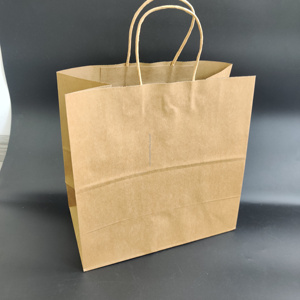 Bolsas de Papel Kraft Marrón Económicas en Liquidación, Bolsas de Compras Reciclables para Supermercado con Asa - Product Image 6