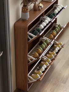 Modern Eco-Friendly Durable MDF <strong>Shoe</strong> Rack Adjustable Shelves Space-Saving Large Capacity <strong>Storage</strong> for Living Room <strong>Small</strong> - Product Image 3