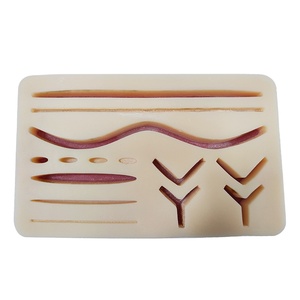 Medical Science Teaching Resources Durable Use Skin Silicone Suture Training <strong>Pad</strong> Model with Cut Wound - Product Image 1