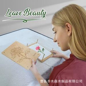 Suziko Solid Wood Flower Pressing Board Dried Plant Specimen Making Tool Handmade Craft Supplies Natural Color - Product Image 2