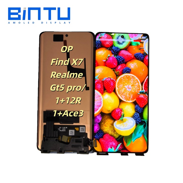 BINTU Lcd Display Assembly for Oppo Find X7 6.78'' OLED Touch Screen with Fingerprint Support High Quality 1 Year Warranty