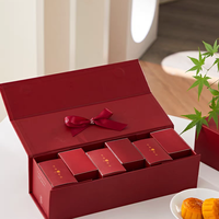 Emballage de boîte à tiroir coulissant rigide avec logo personnalisé pour boîte cadeau à dessert avec ruban