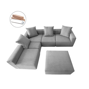<span class=keywords><strong>Mobili</strong></span> Modulari Popolari - Supporto in Schiuma Resistente per Divano Senza Telaio Divano Componibile di Lusso a 6 Posti per Soggiorno - Product Image 2