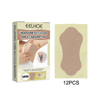 EELHOE Patchs anti-transpiration anti-transpirants jetables pour les aisselles Patch absorbant la transpiration 12 pièces