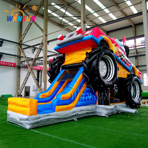 Château Gonflable Winsun Monster Truck avec Toboggan pour Aire de Jeux Extérieure - Usage Commercial, Taille Personnalisée, Installation Facile - Product Image 1