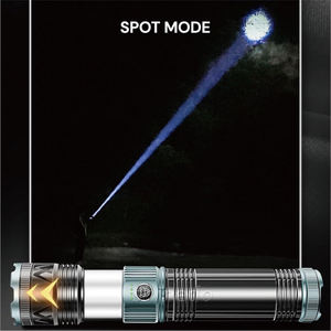 ไฟฉายยุทธวิธีแบบชาร์จไฟได้ความสว่างสูงไฟฉายอลูมิเนียมอัลลอยด์ไฟฉายและไฟฉายไฟฉายป้องกันตนเอง - Product Image 4